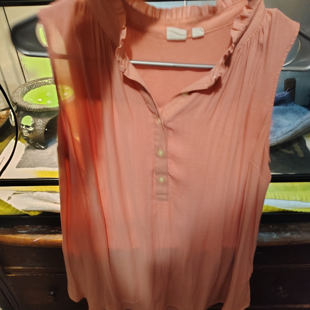 GAP Coral Sleeveless Blouse